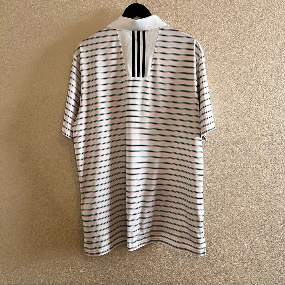Adidas Clima Cool Striped Golf Polo Size Large